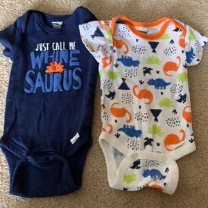 Gerber Onesies Brand Dinosaur Bodysuits